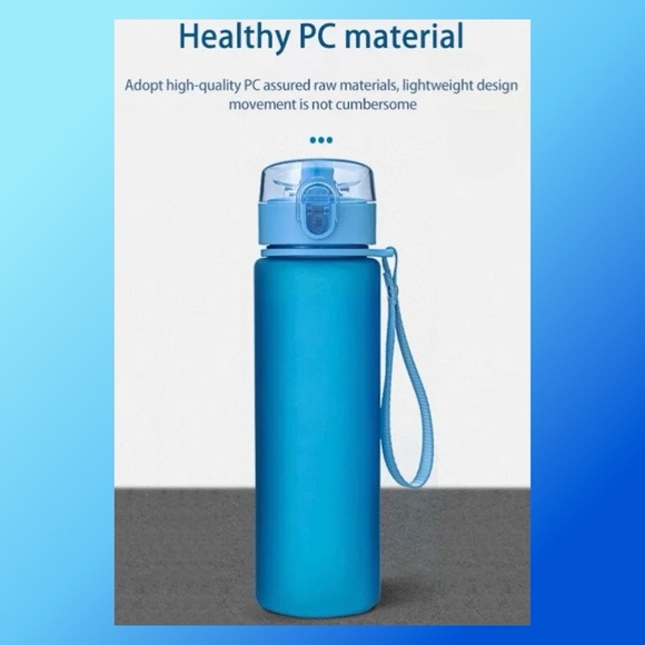 Frosted Blue Space Water Bottle - 18.9 Fluid Oz /560ml - Picture 2 of 6